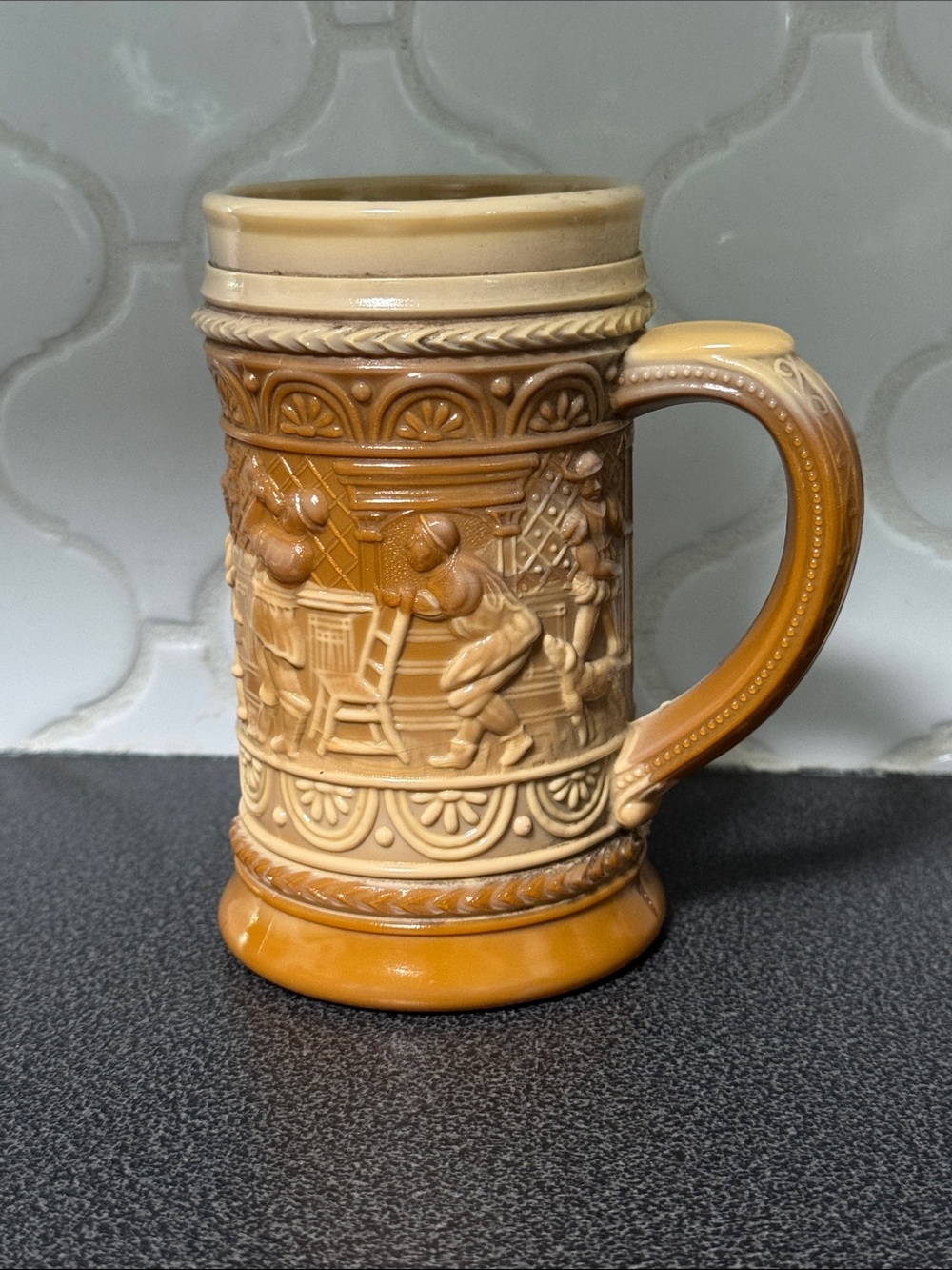 Vintage Greentown Chocolate Glass mug